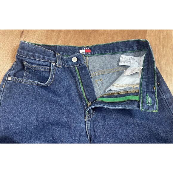 Tommy Hilfiger VTG Bootcut Jeans Size 16 / 28” 100% Cotton 2002 Y2K Medium Wash - Picture 5 of 14